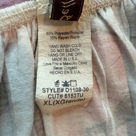 Bellezza Vintage Y2K Off the Shoulder Empire Waist Boho Mini Dress  X- Large - Picture 4 of 5